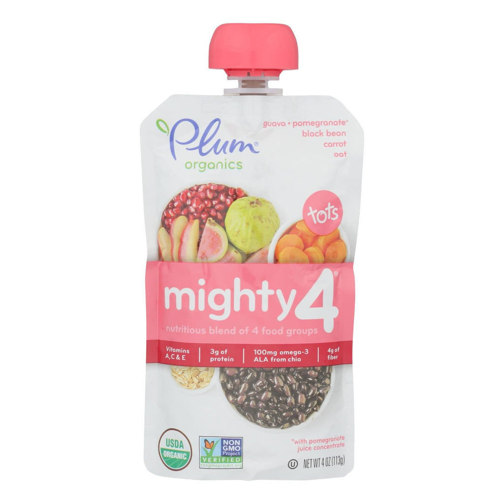 Plum Organics Organic Mighty 4 Carrot, Guava & Oat Blend, 4 oz (Case of 12)