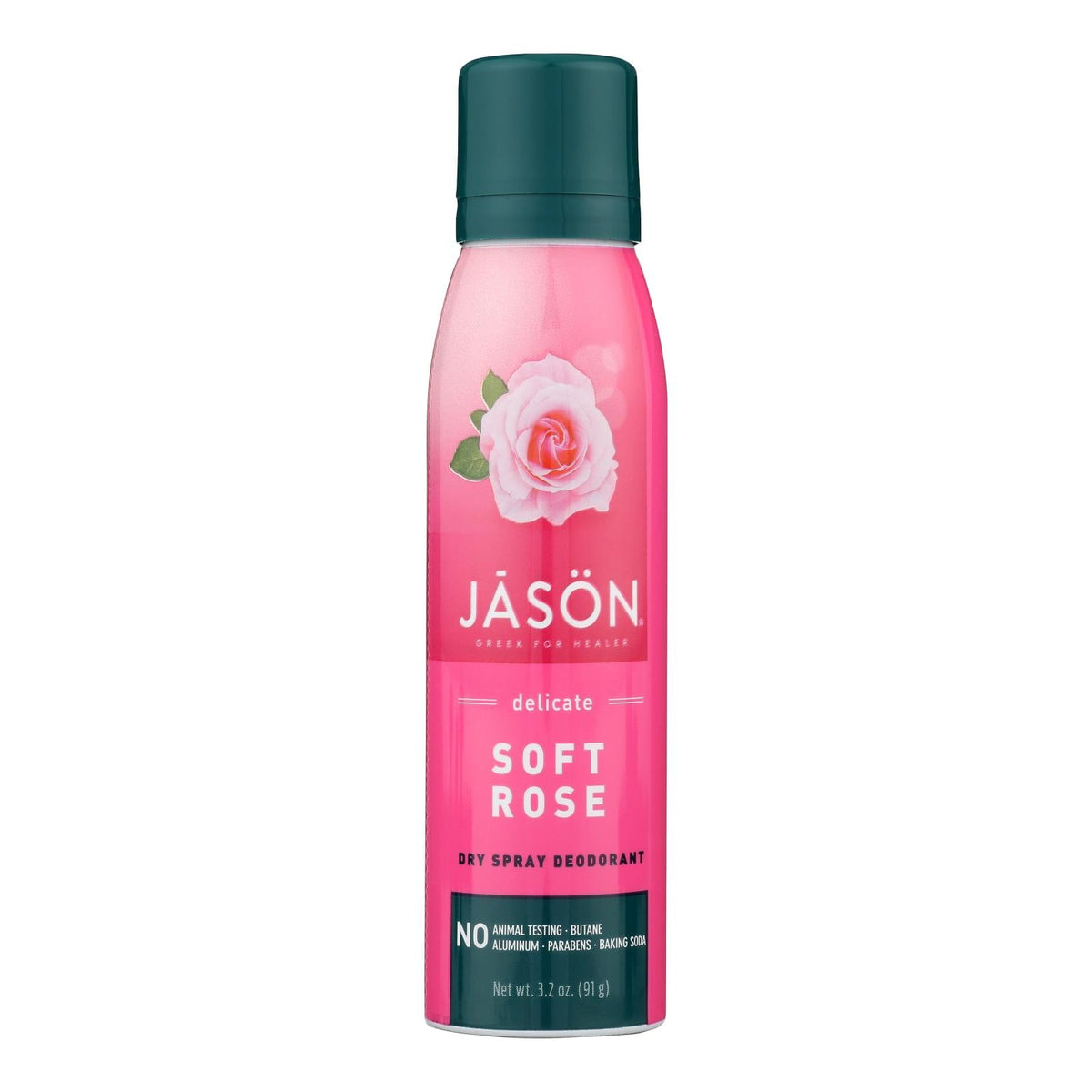 Jason Soft Rose Deodorant Spray, 3.2 oz