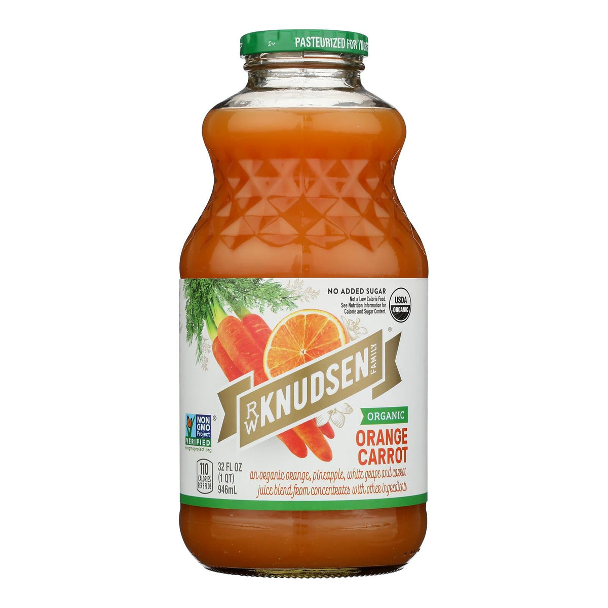 R.W. Knudsen Organic Orange Carrot Juice, 32 fl oz (Case of 6)