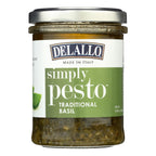 DeLallo Simply Pesto Traditional Basil Sauce, 6.35 oz (Case of 12)