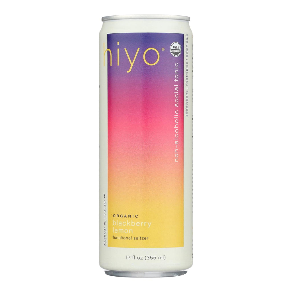 Hiyo Organic Blackberry Lemon Seltzer, 12 fl oz (Case of 12)