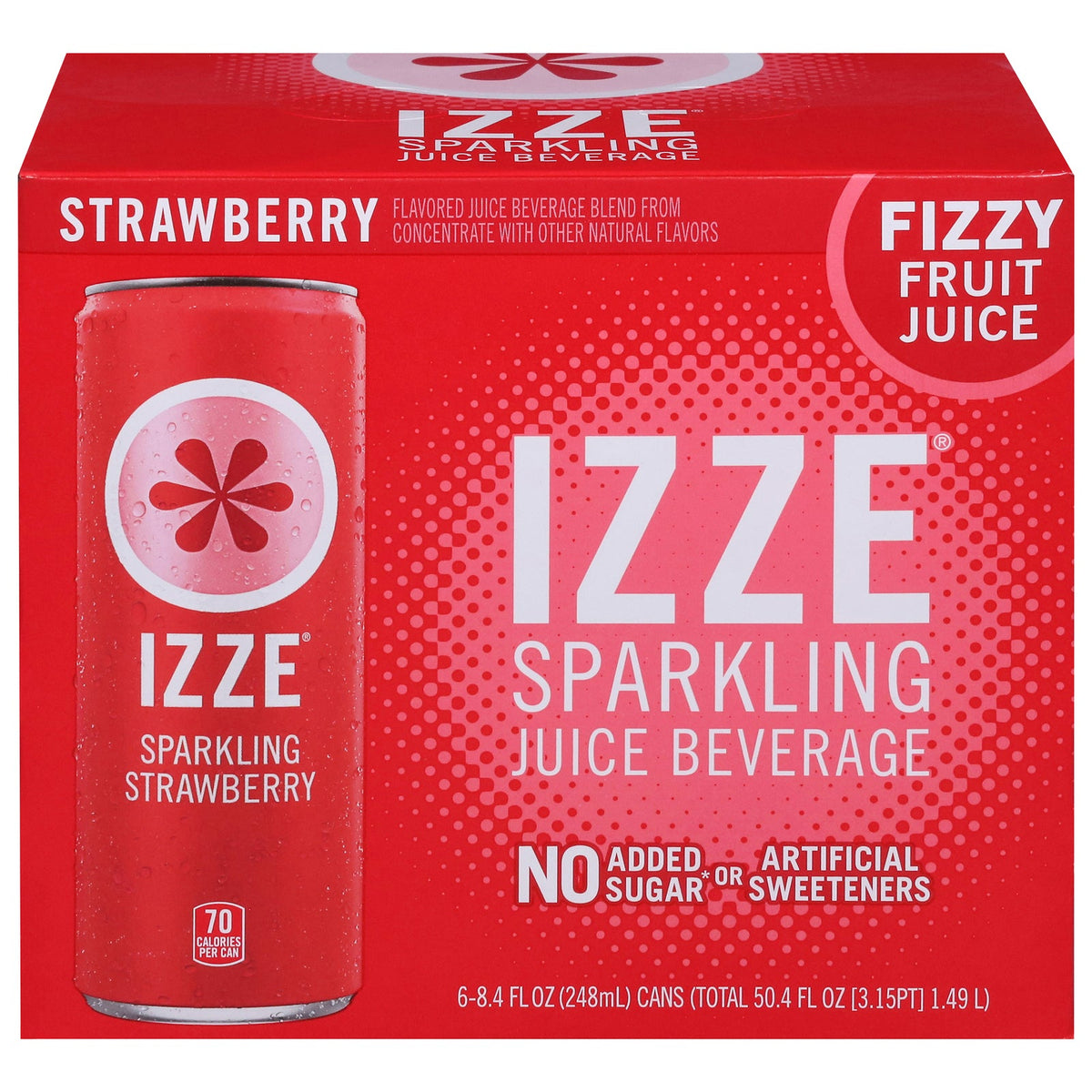 Izze Sparkling Strawberry, 6 x 8.4 fl oz (Case of 4)