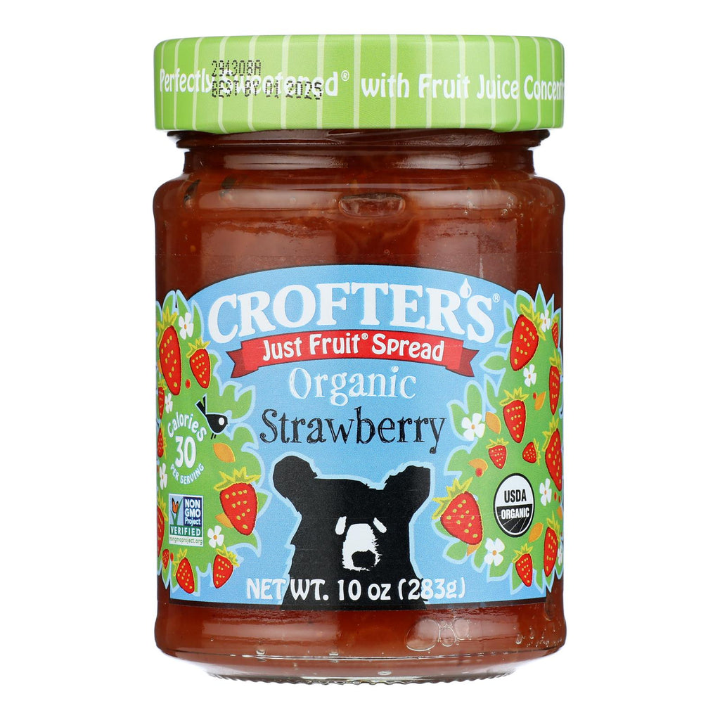 Crofter's Organic Just Fruit Spread, Strawberry, 10 oz (Case of 6)