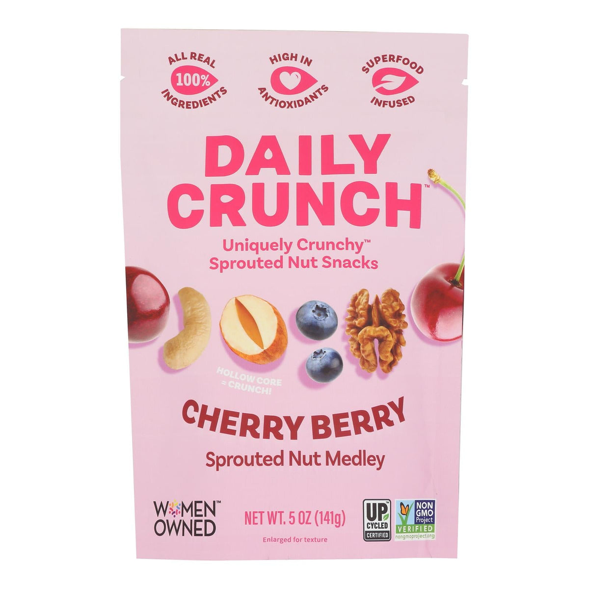 Daily Crunch Cherry Berry Medley Sprouted Almonds, 4 oz (Case of 6)