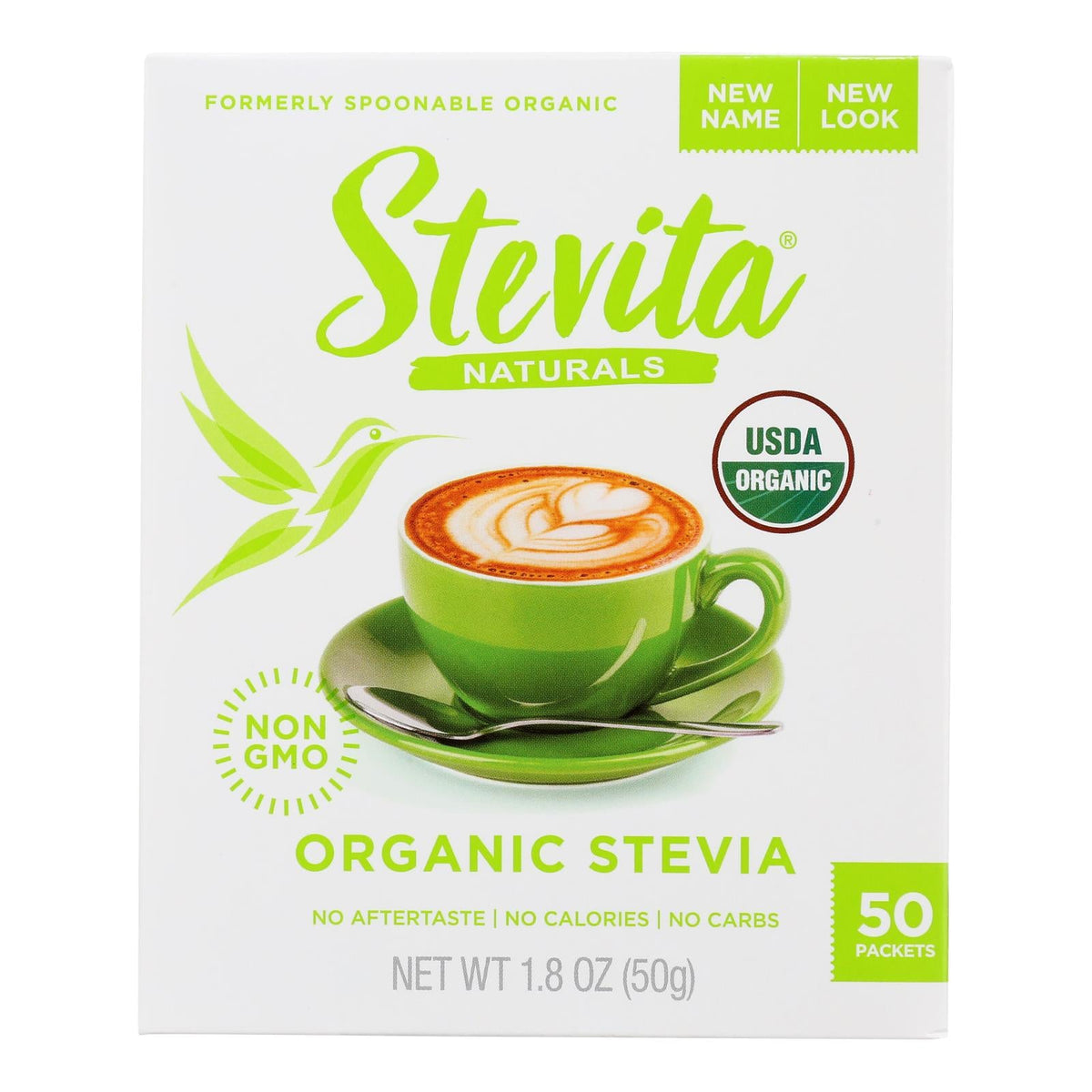 Stevita Organic Original Stevia Packets, 50 Packets (Case of 6)