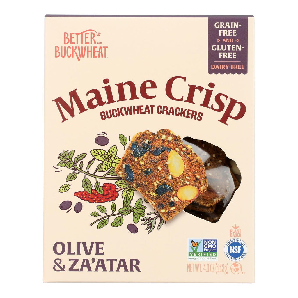 Better With Buckwheat Olive Za'atar Crackers, 4 oz (Case of 10)