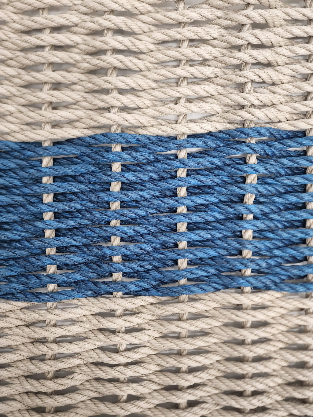 Tan & Navy Blue Lobster Rope Doormat