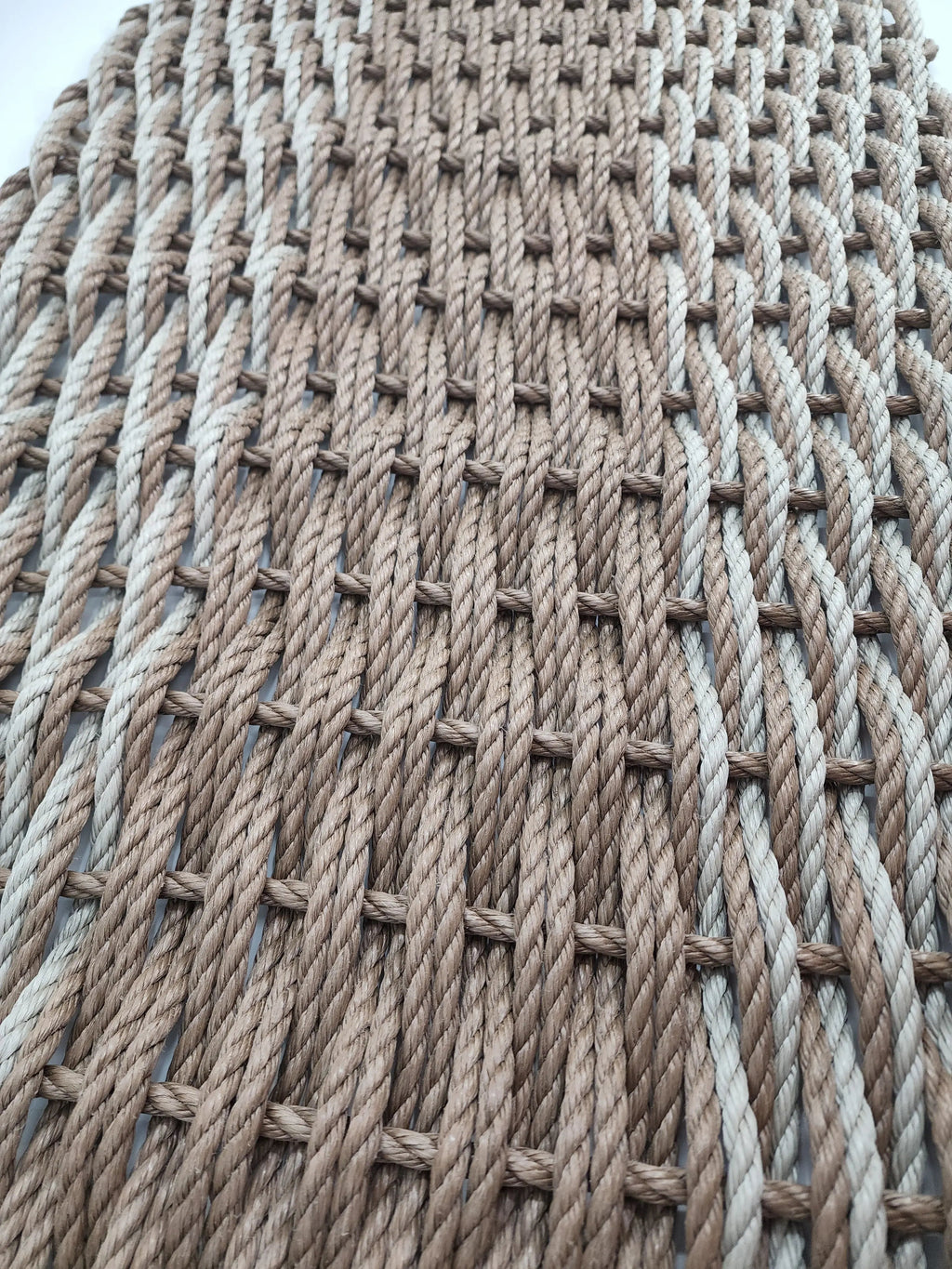 Brown & Tan Double Weave Lobster Rope Doormat