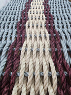 Light Gray, Light Tan & Burgundy Accent Lobster Rope Doormat