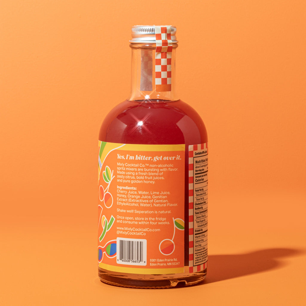 Bitter Orange Cherry Spritz | Non Alcoholic Cocktail & Mocktail Mixer