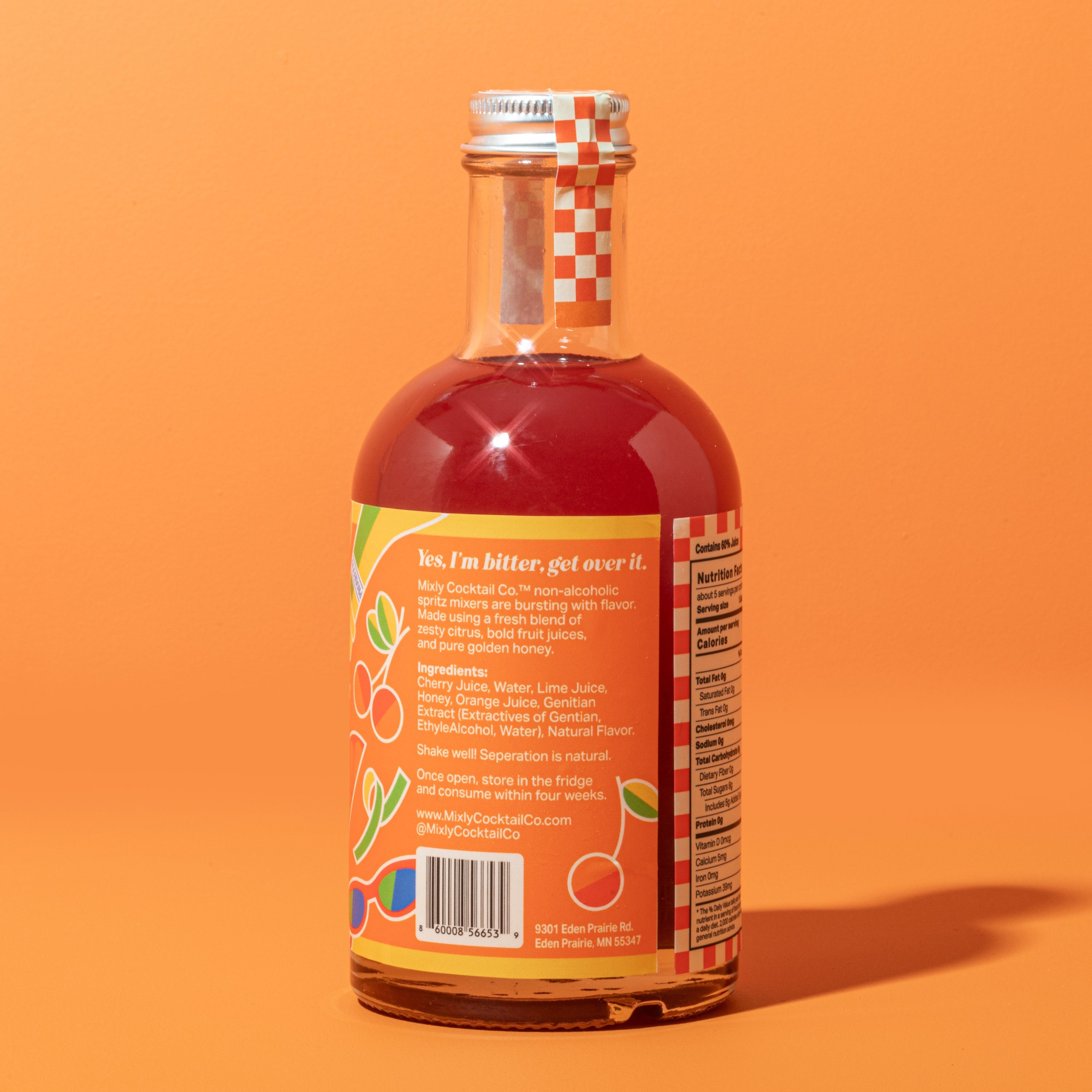 Bitter Orange Cherry Spritz | Non Alcoholic Cocktail & Mocktail Mixer