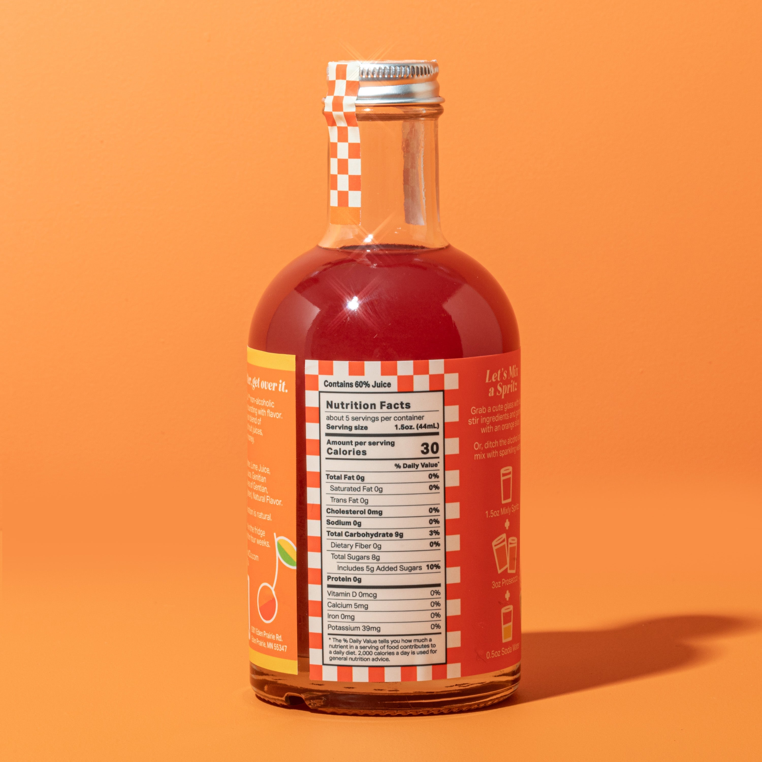 Bitter Orange Cherry Spritz | Non Alcoholic Cocktail & Mocktail Mixer
