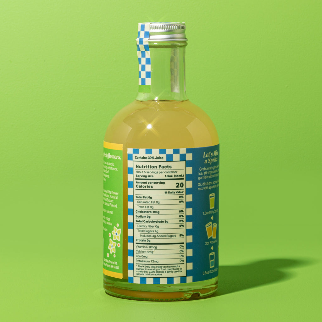 Elderflower Mint Spritz | Non Alcoholic Cocktail & Mocktail Mixer