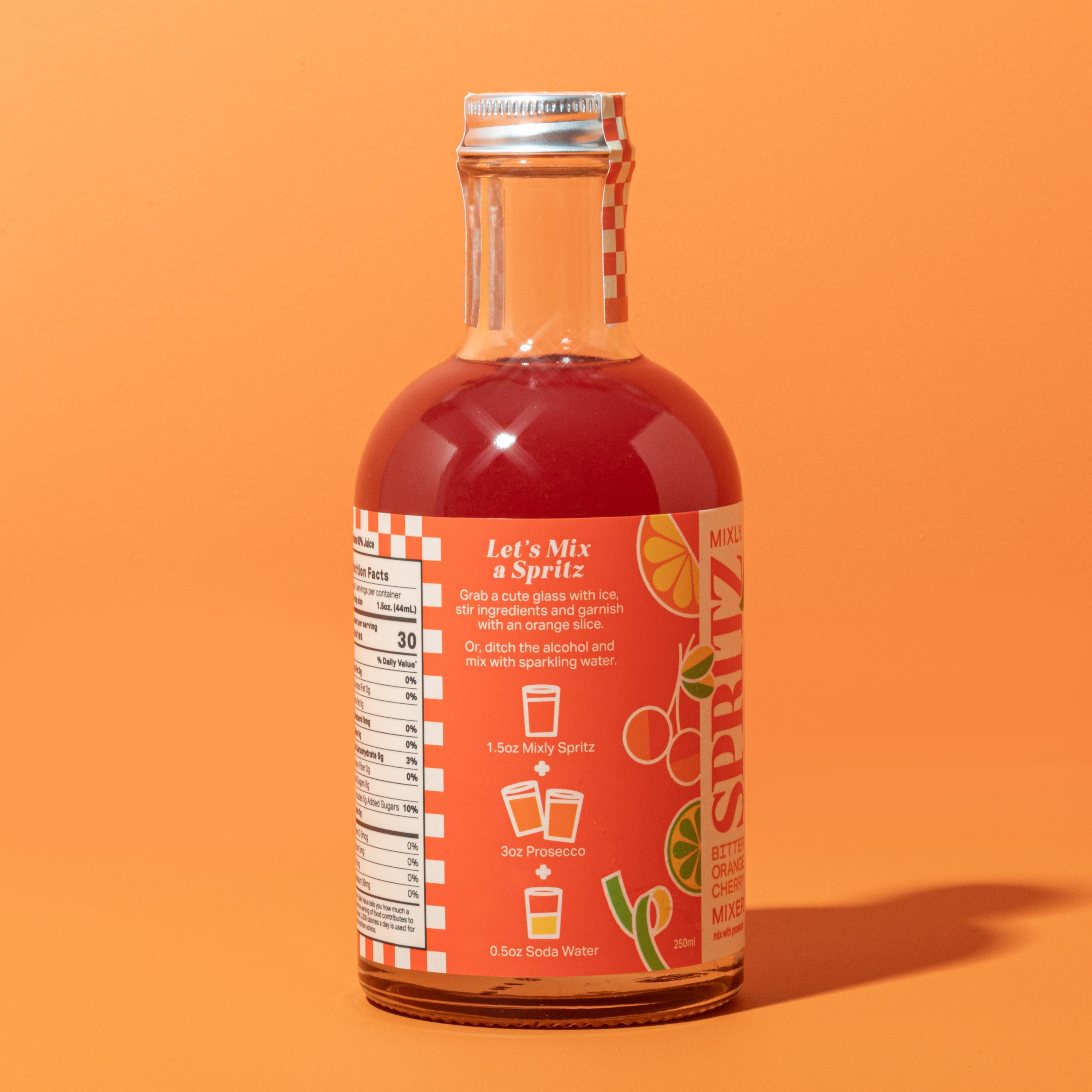 Bitter Orange Cherry Spritz | Non Alcoholic Cocktail & Mocktail Mixer