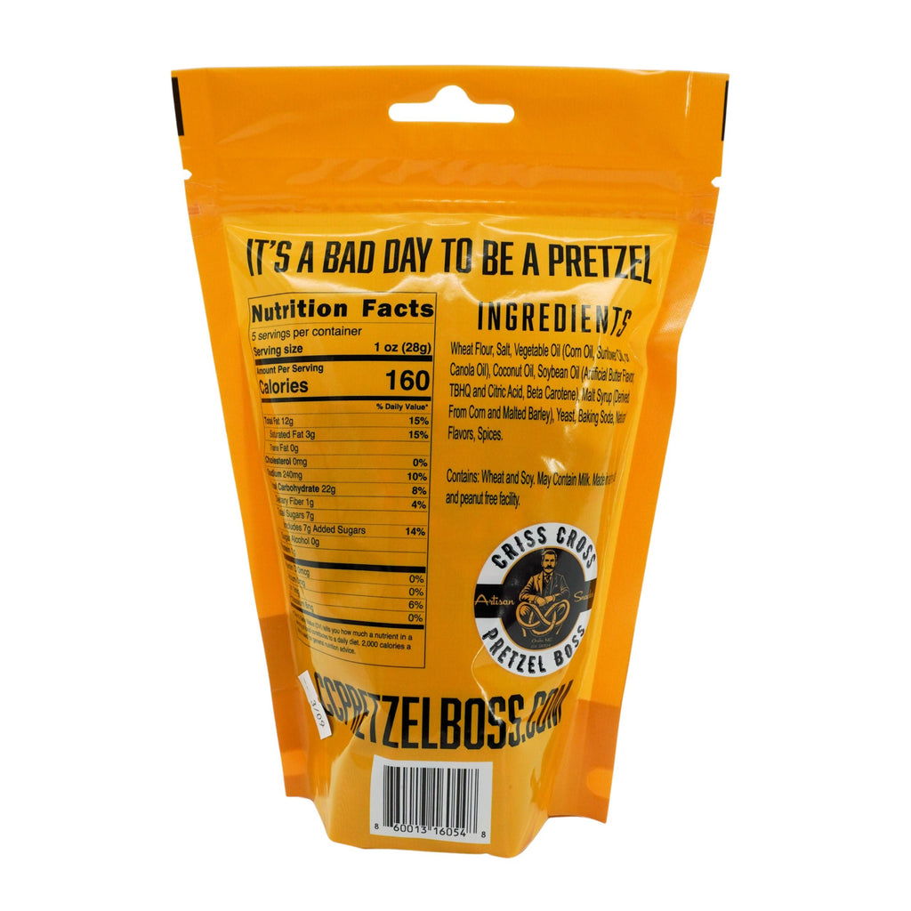 Cinnamon Churro Flavored Pretzels | Pack of 3 | 5 oz | Criss Cross Pretzel Boss