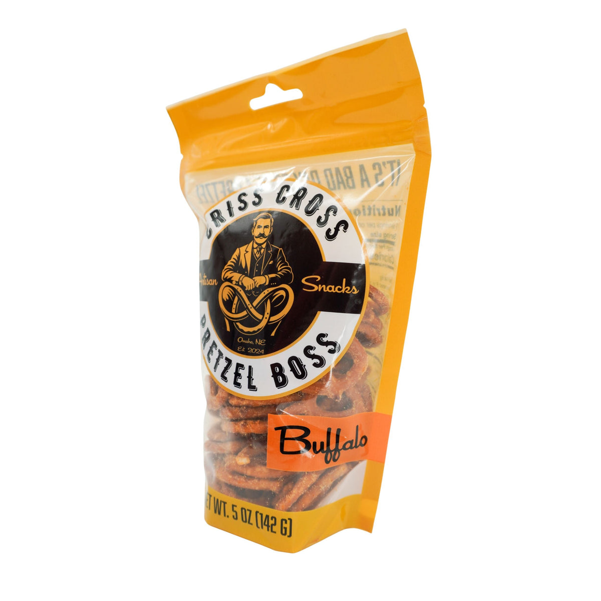 Buffalo Flavored Pretzels | 5 oz | Criss Cross Pretzel Boss