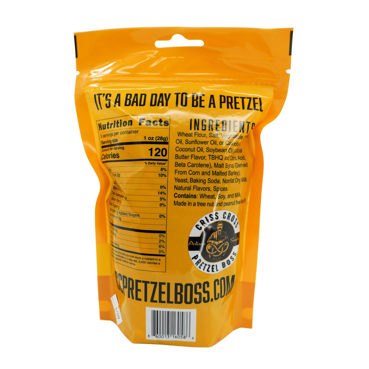 Sour Cream & Chive Flavored Pretzels | Pack of 3 | 5 oz | Criss Cross Pretzel Boss