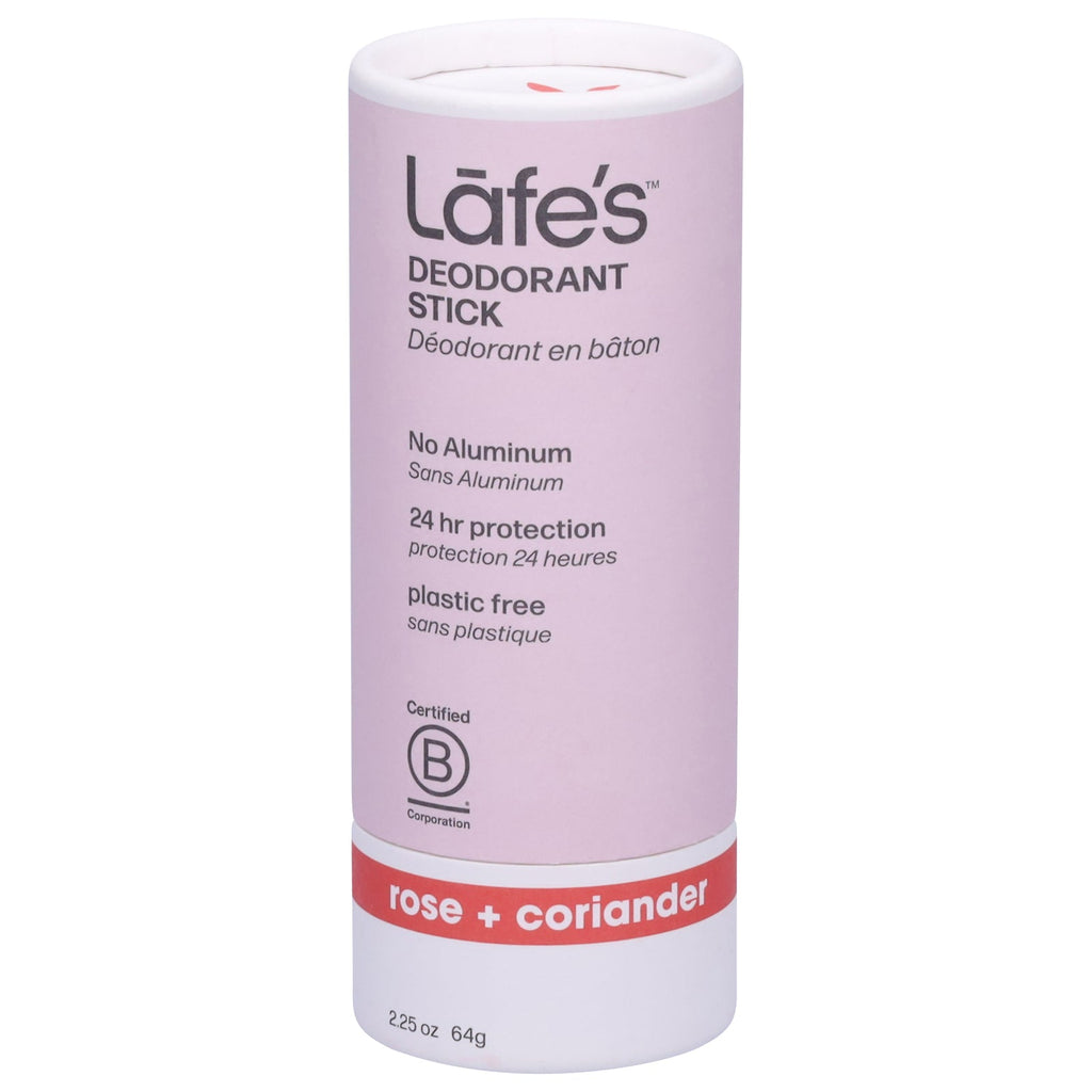 Lafe's Rose Coriander Plastic-Free Deodorant, 2.25 oz