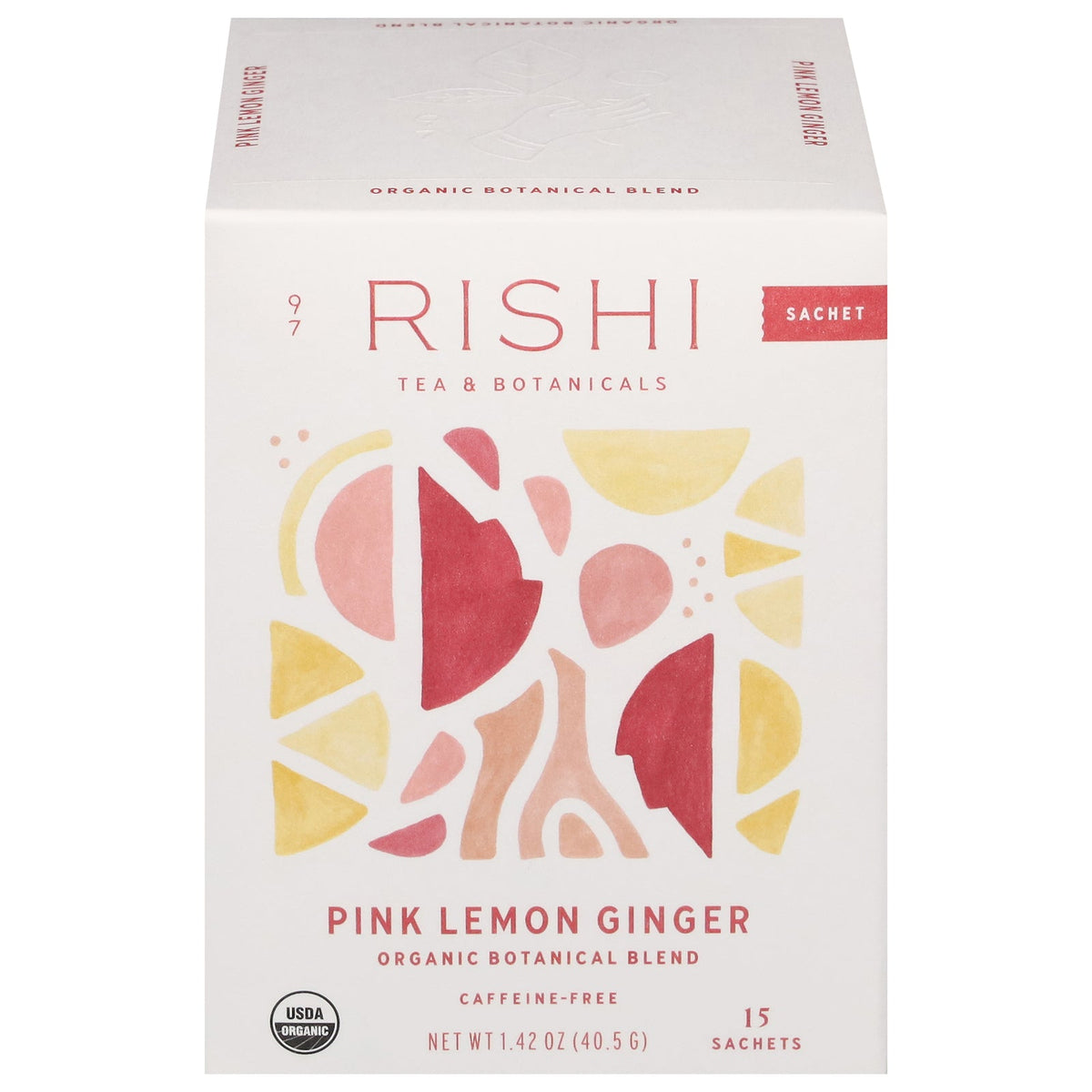 Rishi Organic Pink Lemon Ginger Tea, 15 Count (Case of 6)