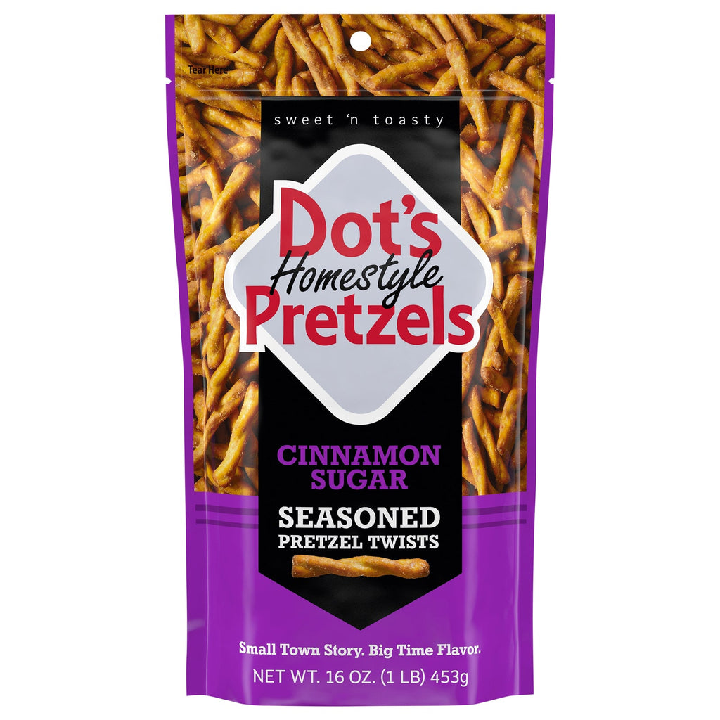 Dot's Cinnamon Sugar Pretzels, 16 oz (Case of 10)