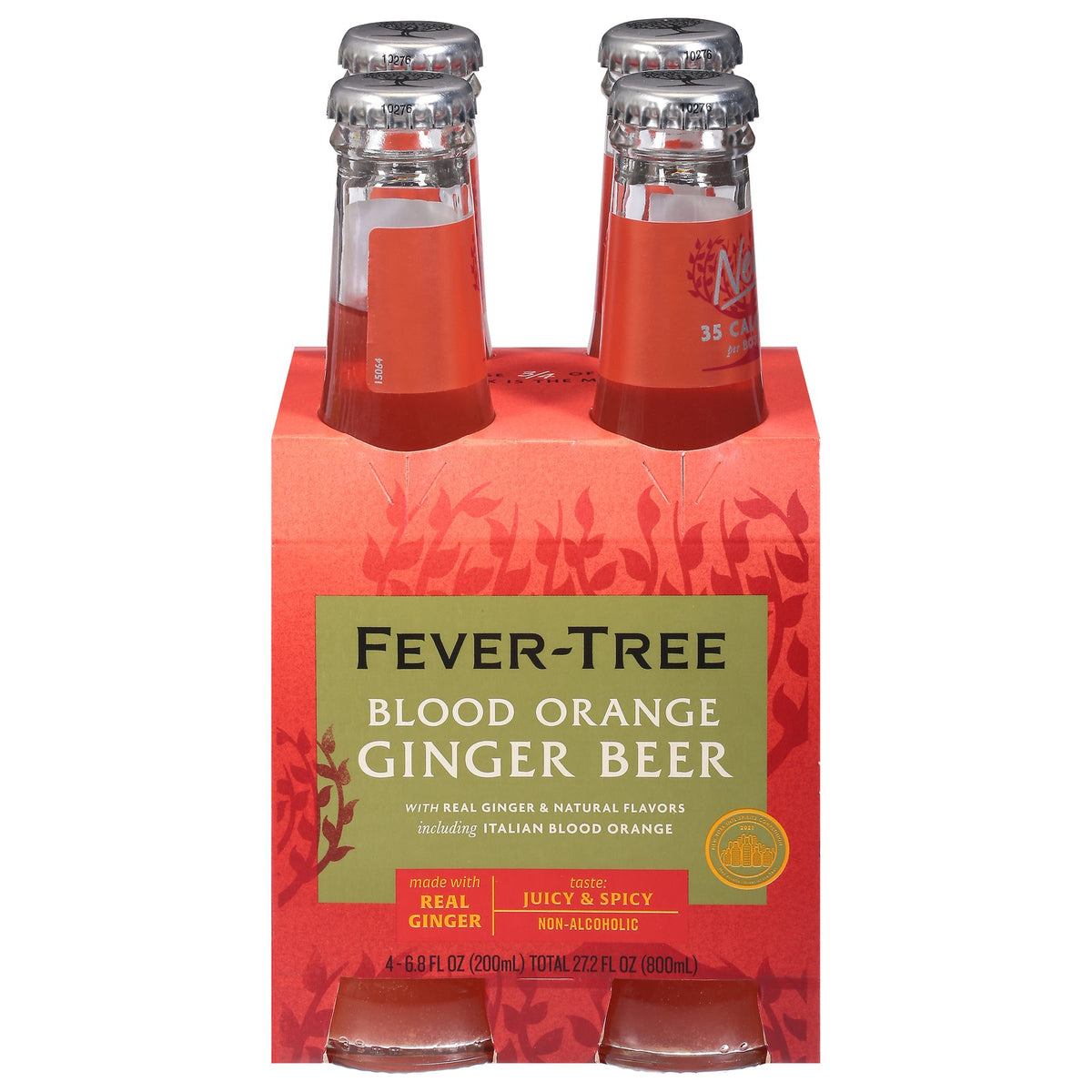 Fever-Tree Blood Orange Ginger Beer, 4 x 6.8 fl oz (Case of 6)