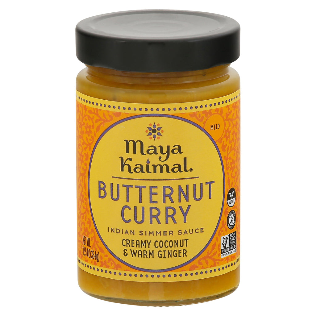 Maya Kaimal Mild Indian Butternut Curry Simmer Sauce, 12.5 fl oz (Case of 6)