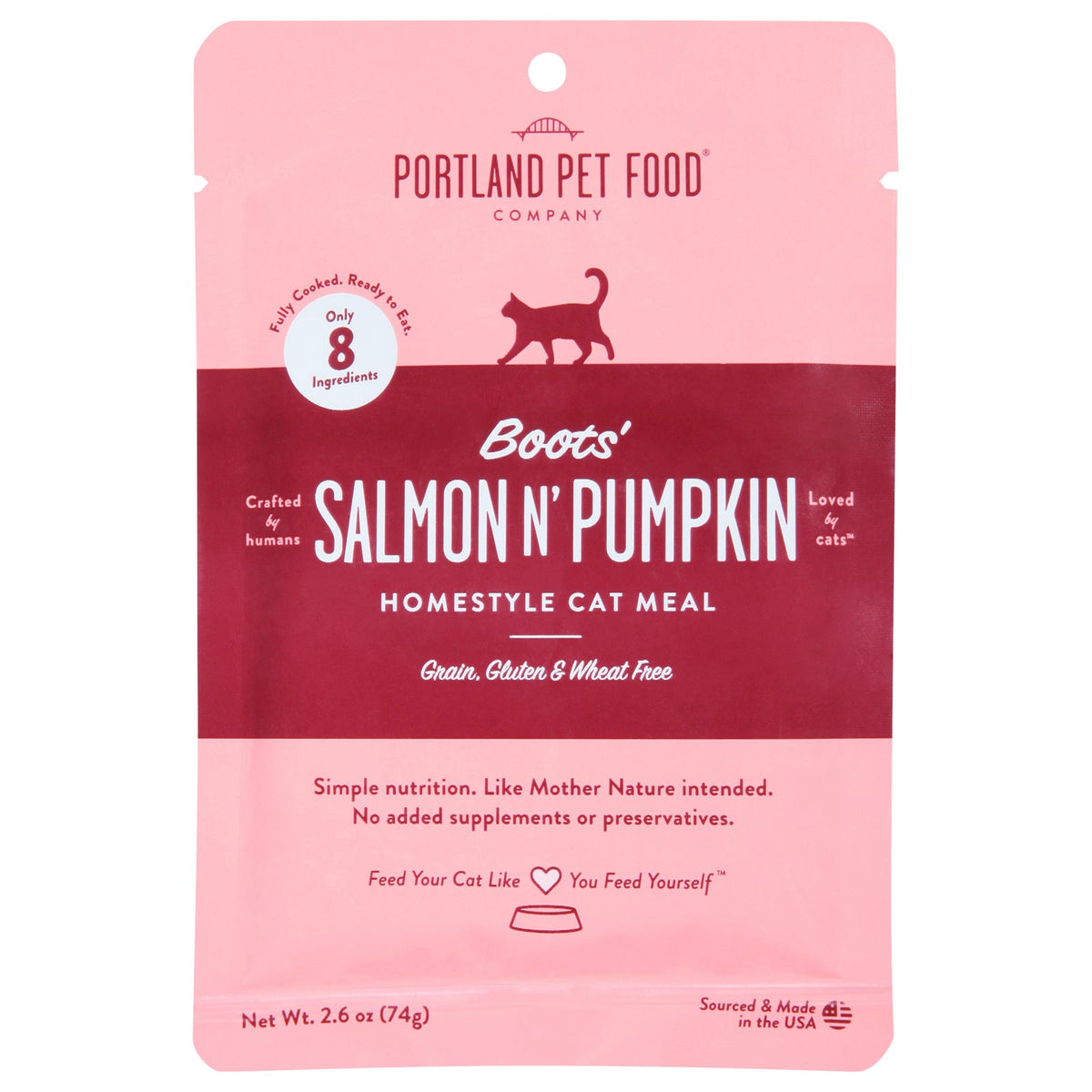 Portland Pet Food Company Salmon N' Pumpkin Cat Meal, 2.6 oz (Case of 12)