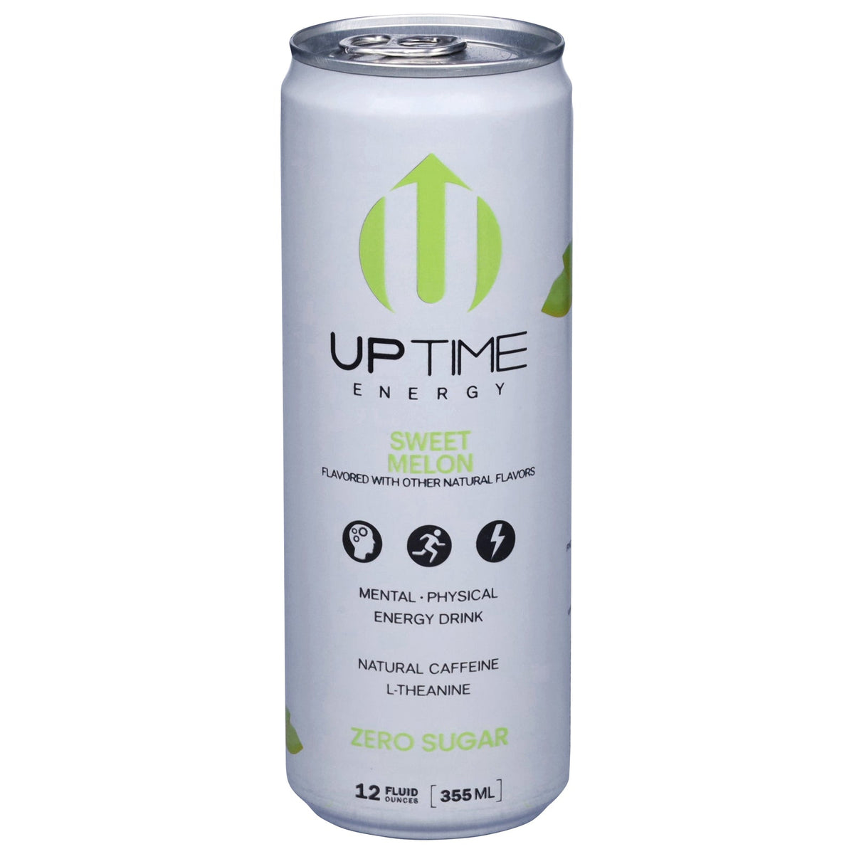 Uptime Sugar-Free Summer Melon Energy Drink, 12 fl oz (Case of 12)