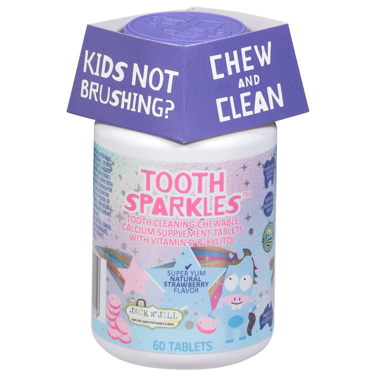 Jack N' Jill Kids Tooth Sparkles, 60 ct