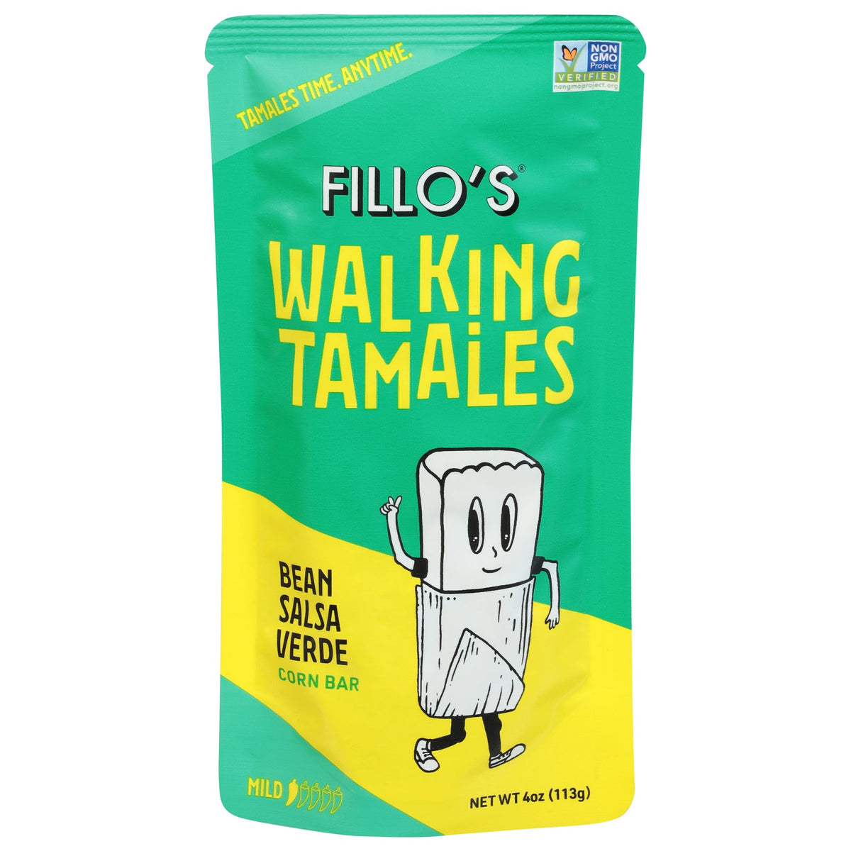 Fillo's Bean & Salsa Verde Tamales, 4 oz (Case of 7)