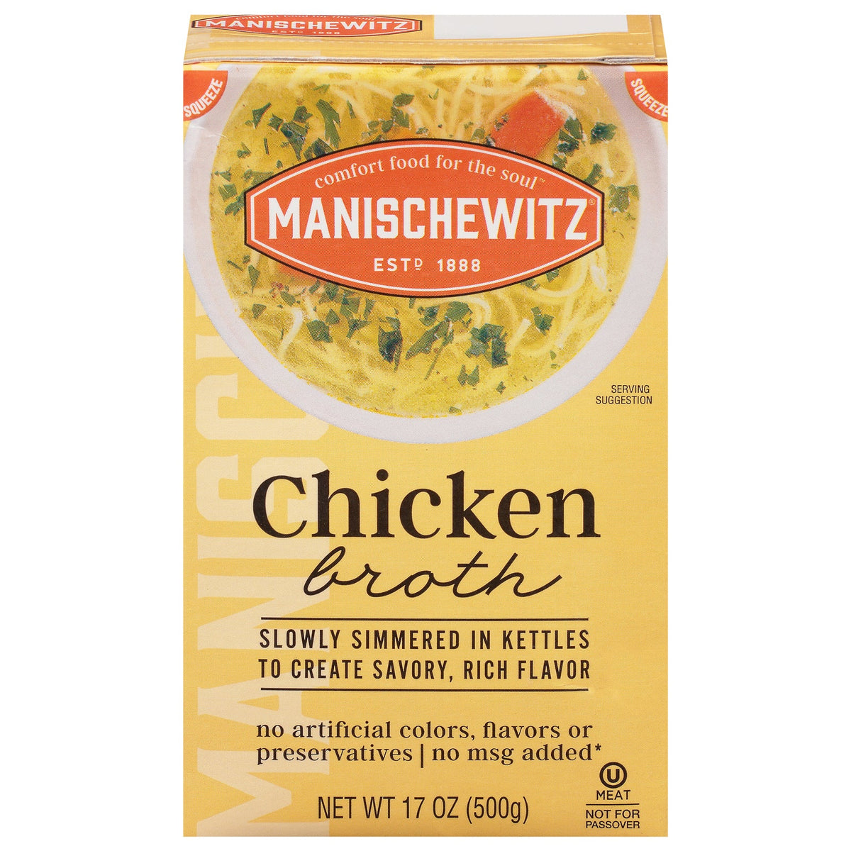 Manischewitz Chicken Broth, 17 fl oz (Case of 12)