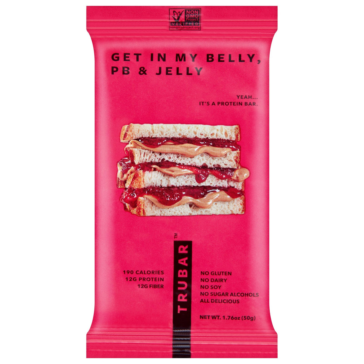 Trubar Get in My Belly PB&J Bar, 1.76 oz (Case of 12)