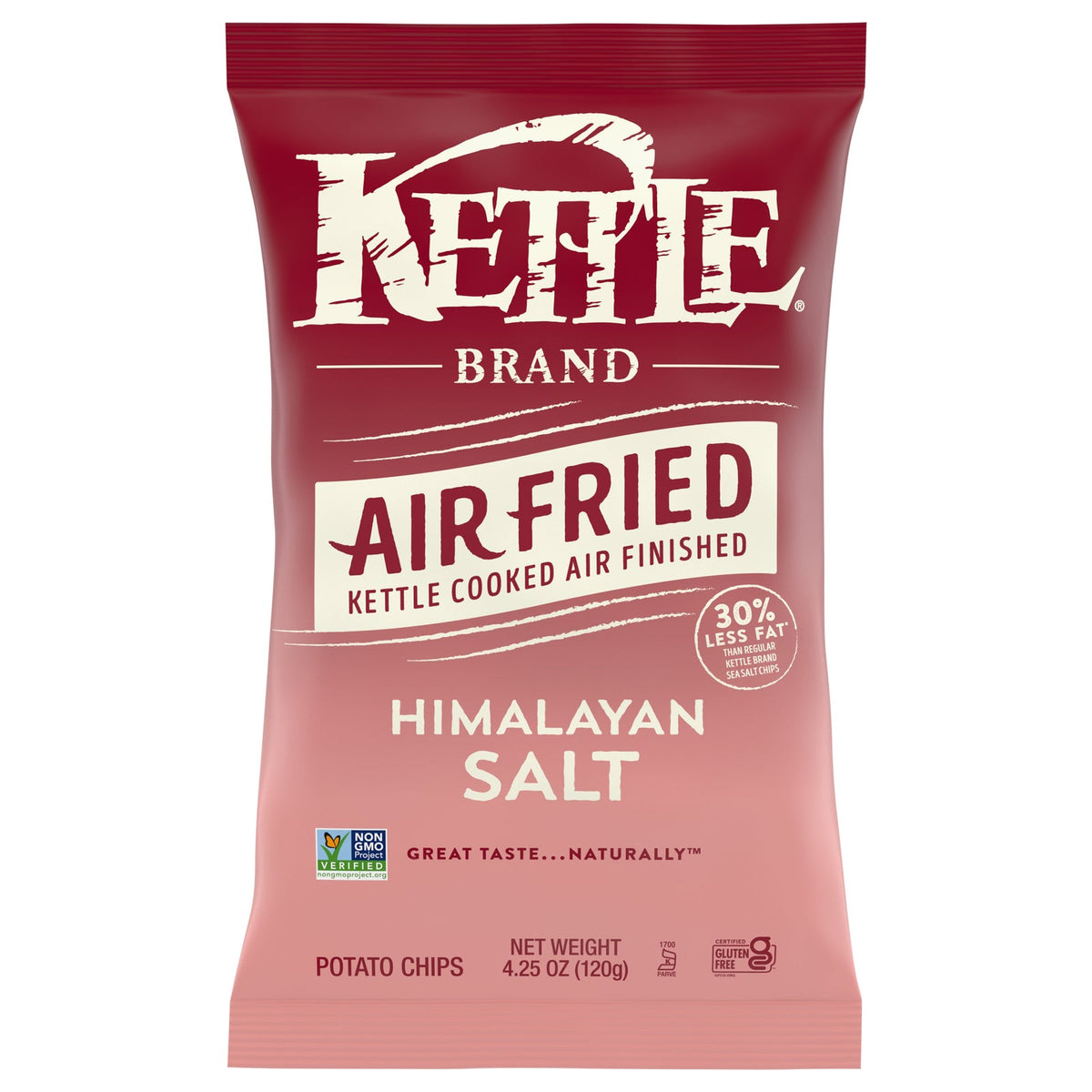 Kettle Brand Air Fried Himalayan Salt Potato Chips, 4.25 oz (Case of 15)