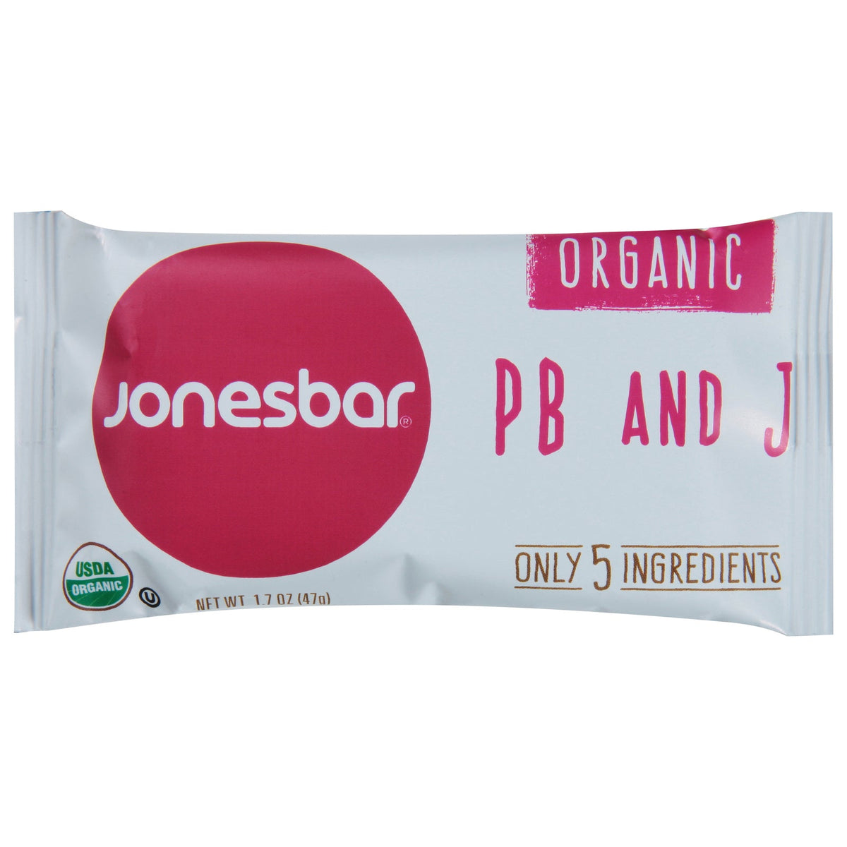 Jonesbar Organic Peanut Butter & Jelly Bar, 1.7 oz (Case of 12)