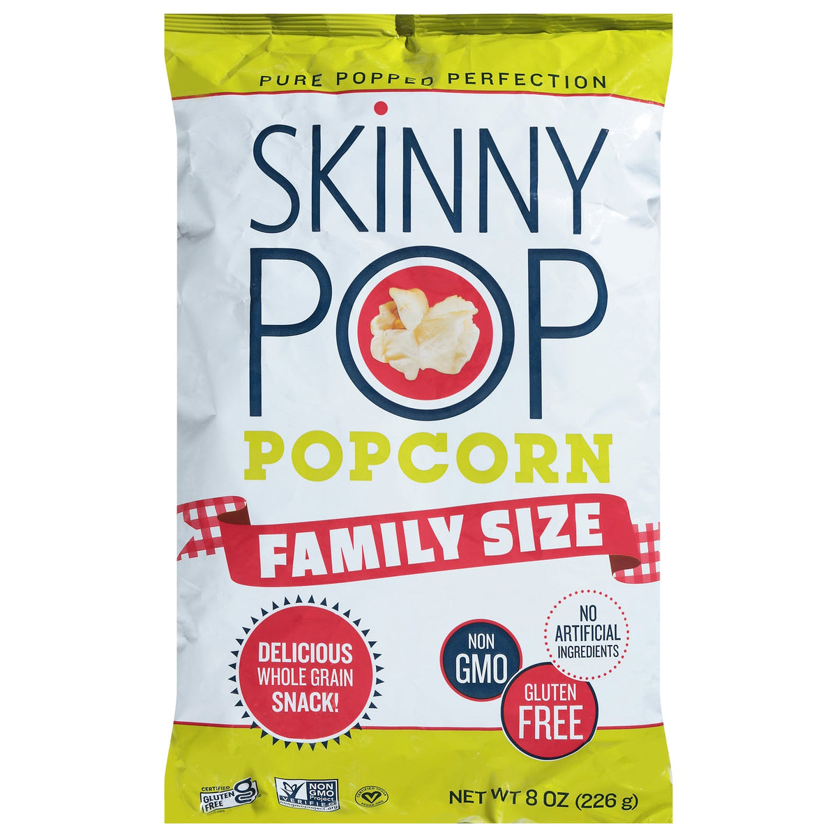 SkinnyPop Popcorn, Family Size, 8 oz (Case of 6)
