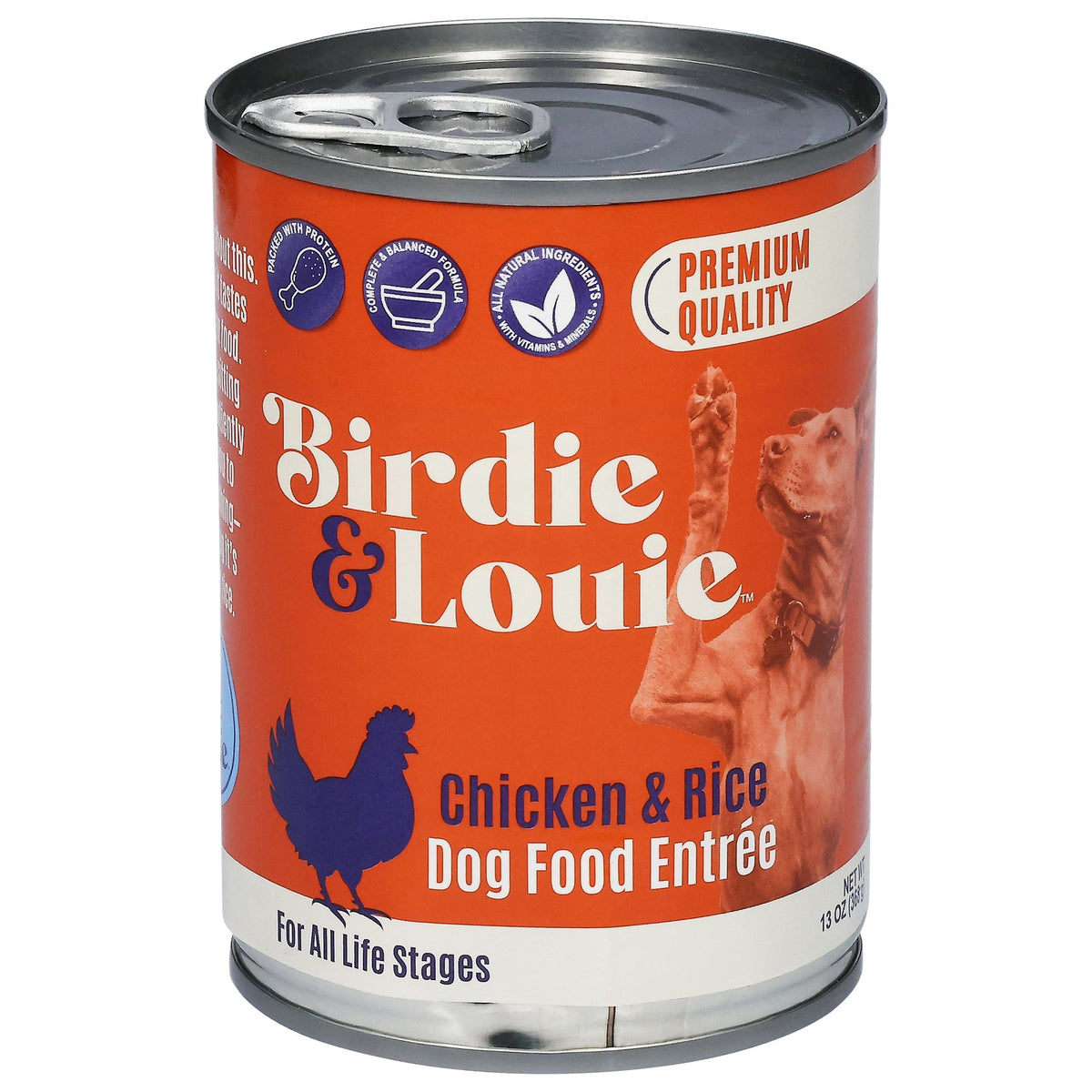 Birdie & Louie Chicken & Rice Dog Food, 13 oz (Case of 12)