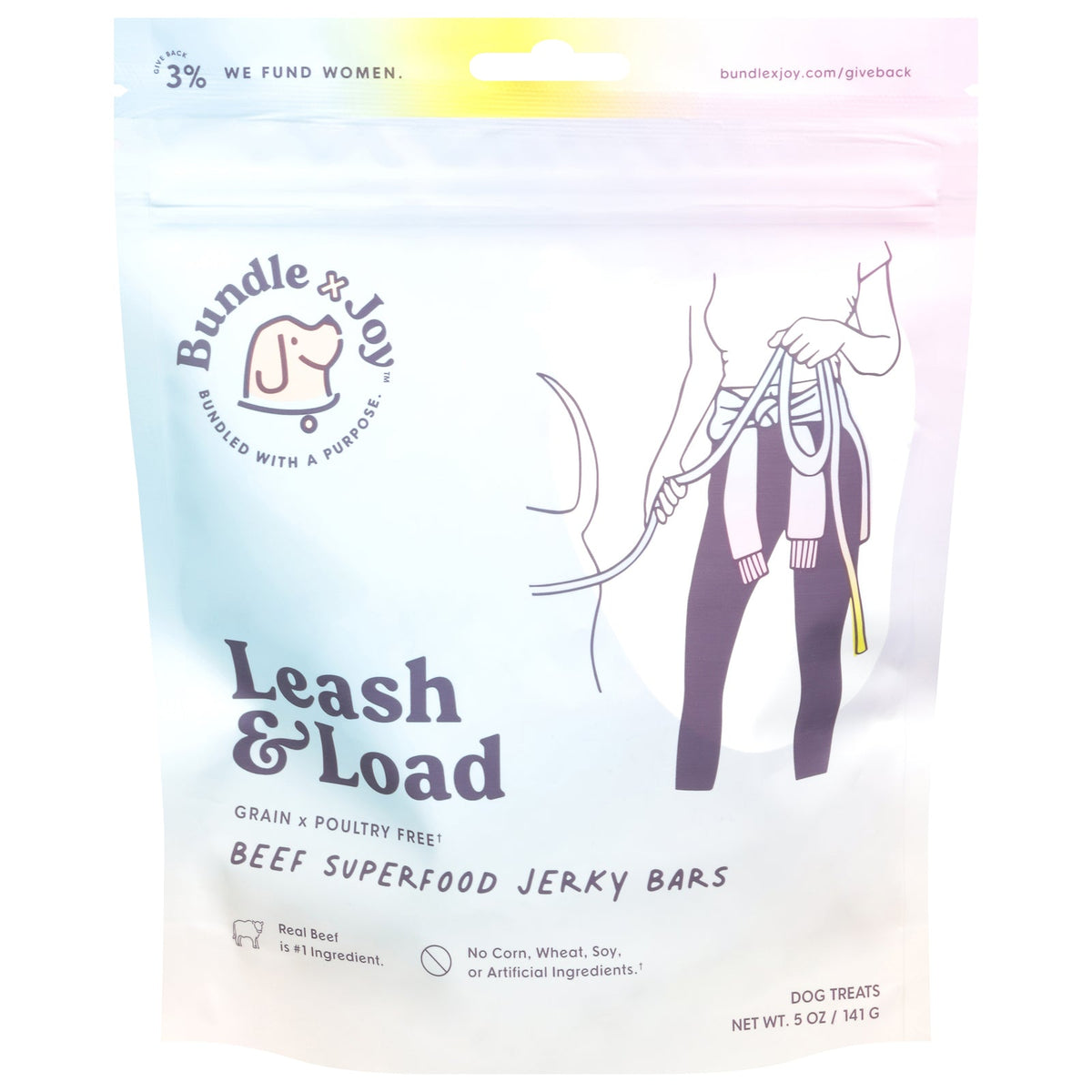 Bundle X Joy Superfood Beef Jerky Dog Bar, 5 oz (Case of 6)