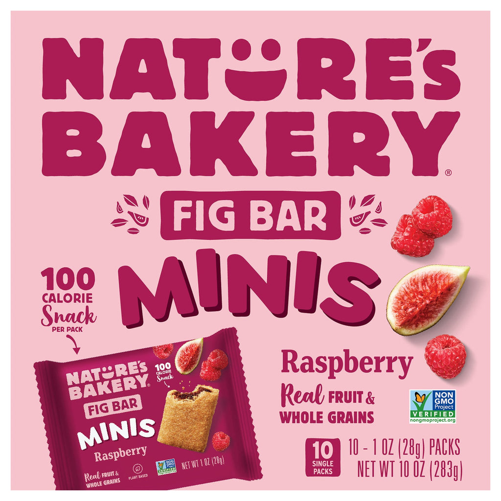 Nature's Bakery Mini Raspberry Fig Bars, 10 oz (Case of 6)
