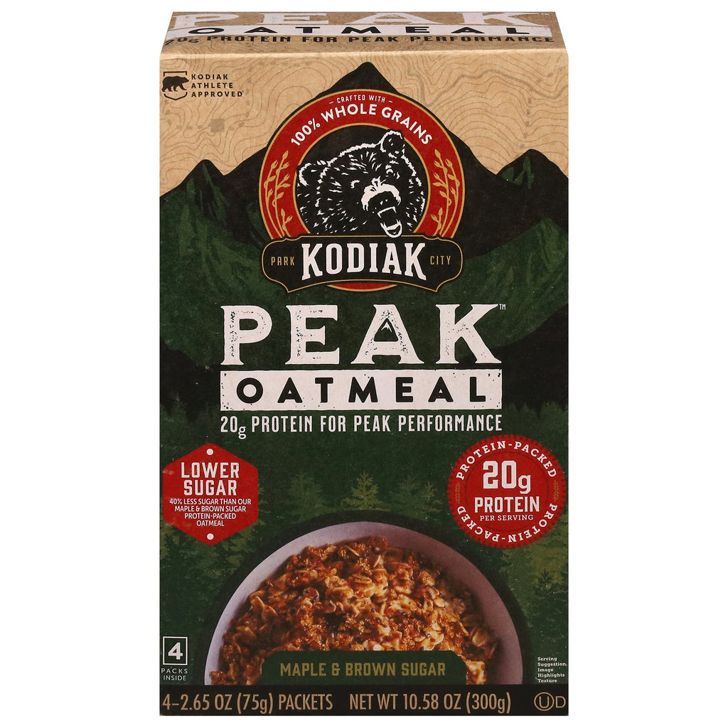 Kodiak Cakes Maple Brown Sugar Oatmeal, 4 x 2.65 oz (Case of 6)