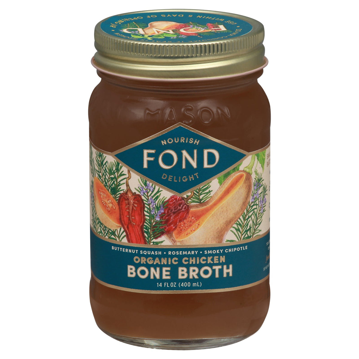 Fond Organic Chicken Bone Broth Concentrate, 14 fl oz (Case of 4)