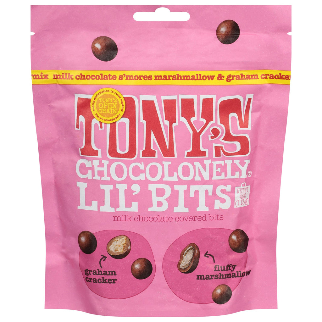 Tony's Chocolonely Lil' Bits Milk Chocolate S'mores, 4 oz (Case of 8)
