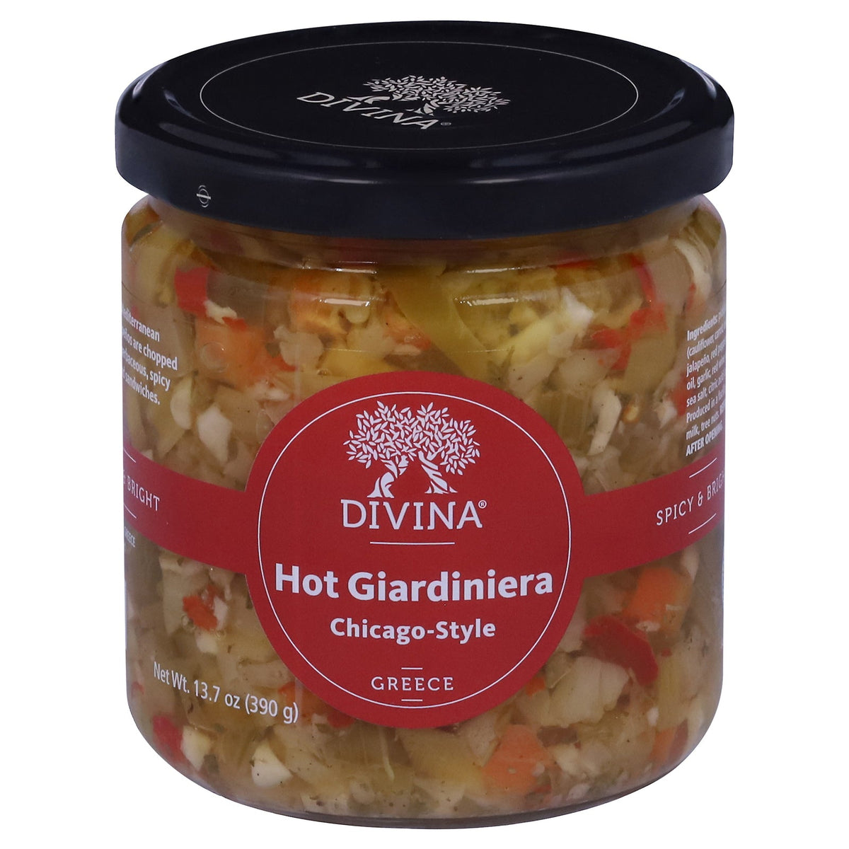 Divina Hot Chicago Style Giardiniera, 13.7 oz (Case of 6)
