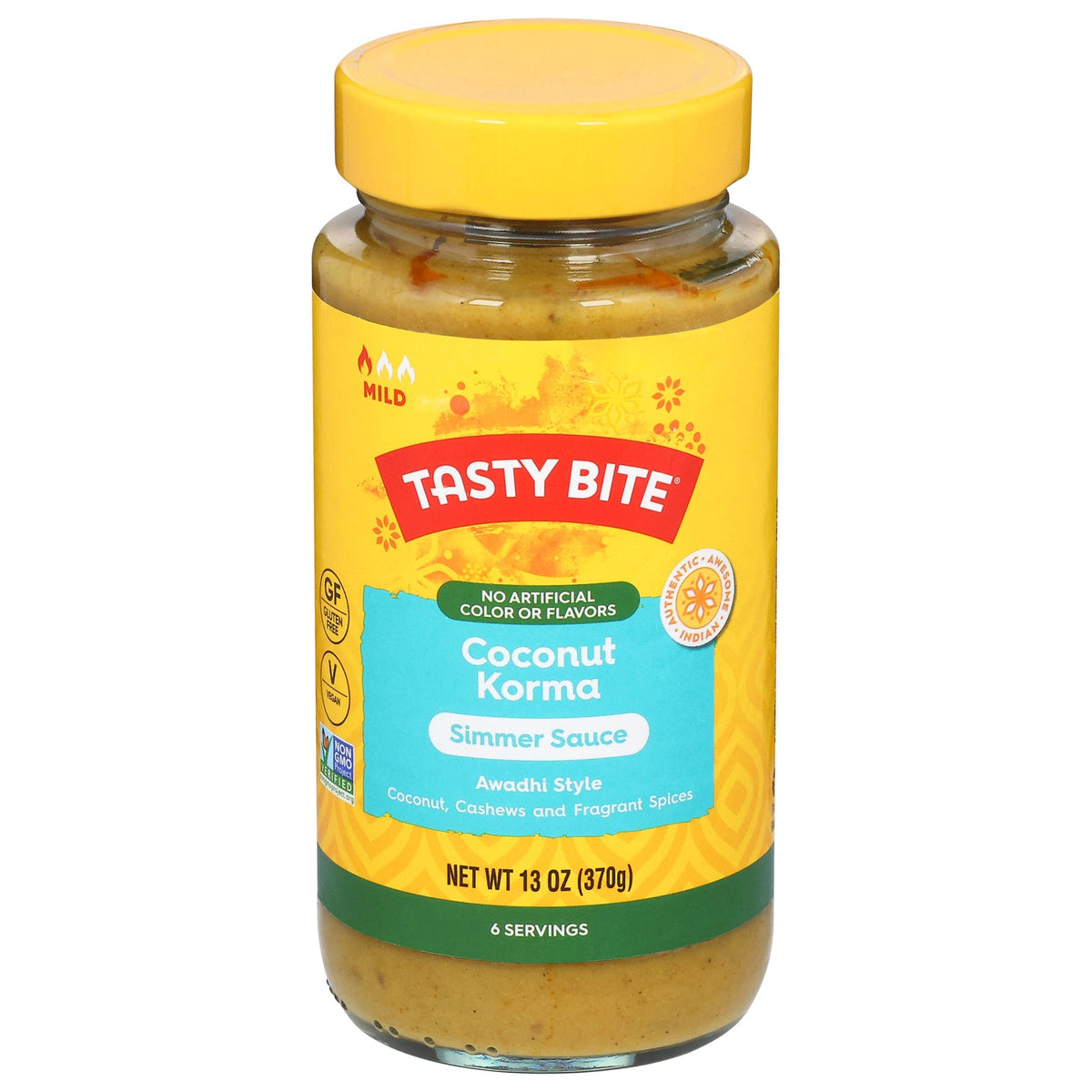 Tasty Bite Coconut Korma Simmer Sauce, 13 oz (Case of 6)