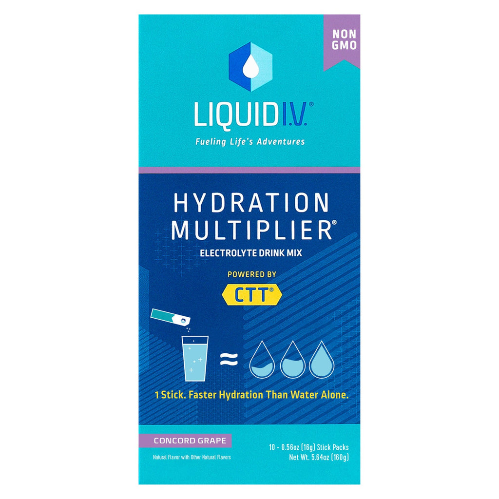 Liquid I.V. Grape Drink Mix, 10 Count, 5.65 oz