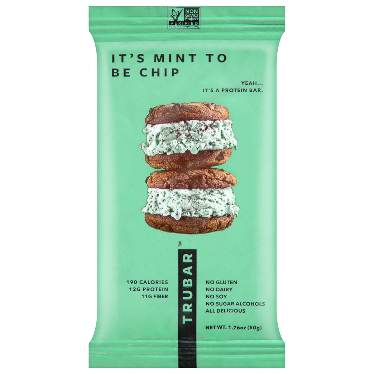Trubar Mint Chip Protein Bar, 1.76 oz (Case of 12)