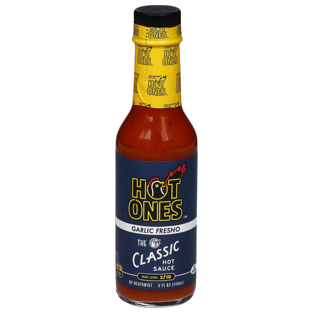 Hot Ones Garlic Fresno Edition Hot Sauce, 5 oz (Case of 12)