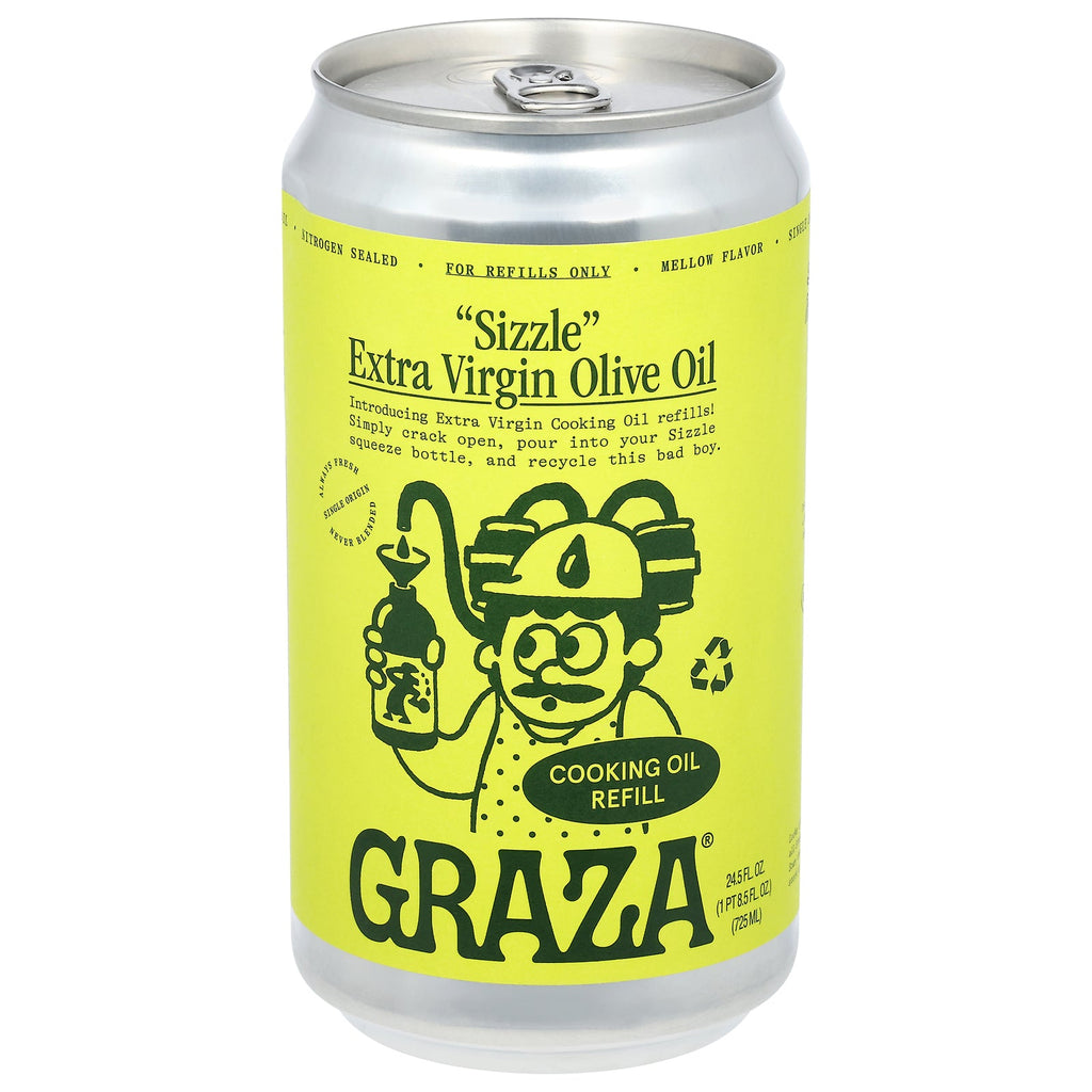 Graza Sizzle Extra Virgin Olive Oil Refill, 24.5 fl oz (Case of 6)