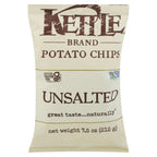 Kettle Brand Unsalted Potato Chips, 7.5 oz (Case of 12)