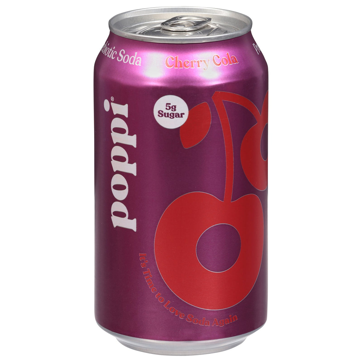 Poppi Cherry Cola Prebiotic Soda, 12 fl oz (Case of 12)