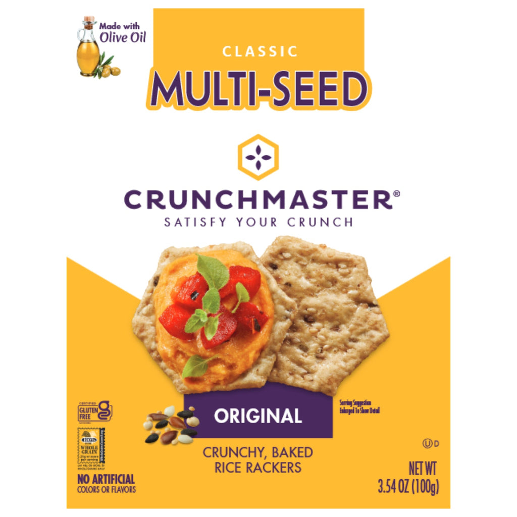 Crunchmaster Original Multi-Seed Crackers, 3.54 oz (Case of 6)